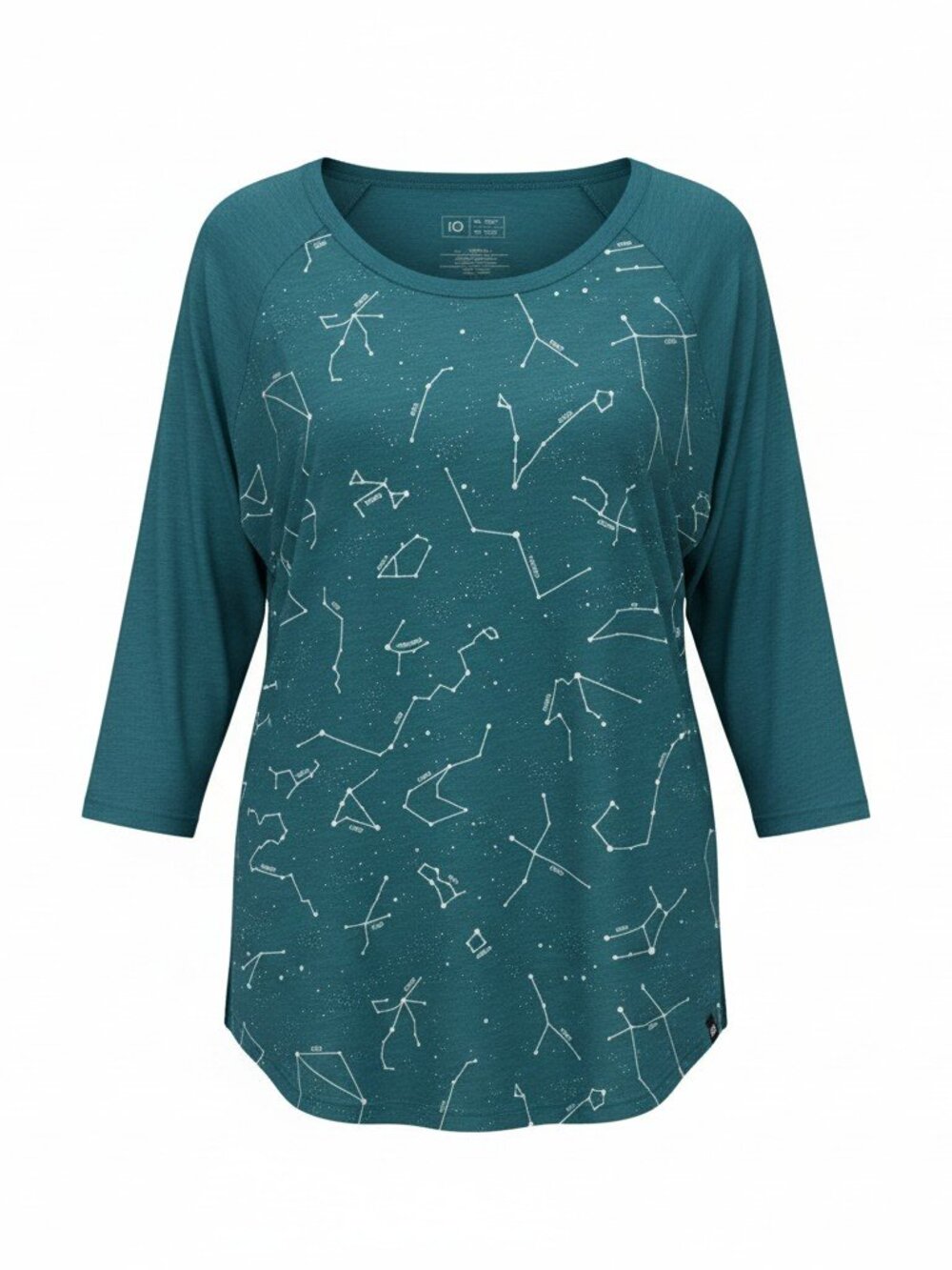 Tentree Green & Turquoise Constellation 3/4 Sleeve Shirt XL